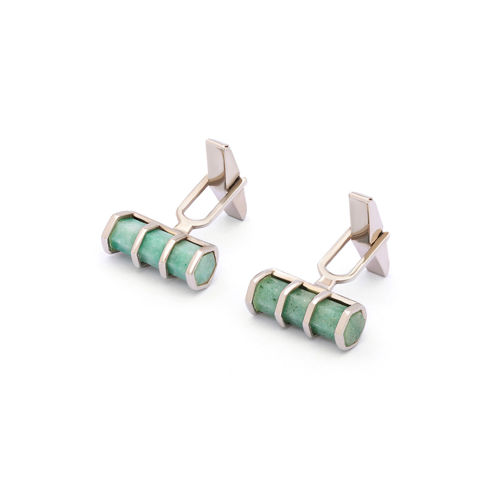 Aventurine Cufflinks | Silver Cufflinks | Handmade