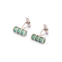 Load image into Gallery viewer, Aventurine Cufflinks | Silver Cufflinks | Handmade