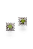 Verdant Glow - Peridot Silver earrings