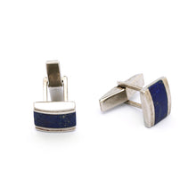 Load image into Gallery viewer, Lapis Lazuli Cufflinks | Silver Cufflinks | Handmade