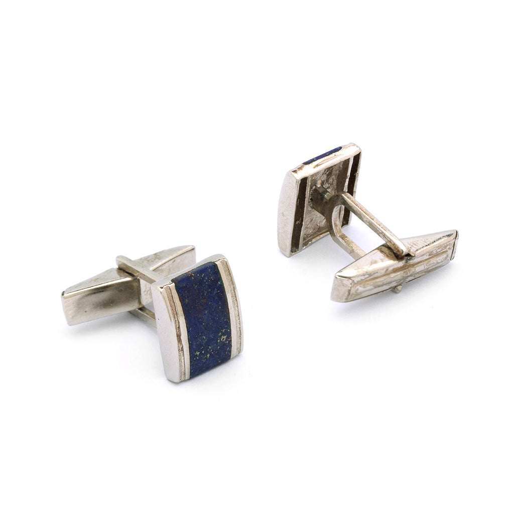 Lapis Lazuli Cufflinks | Silver Cufflinks | Handmade