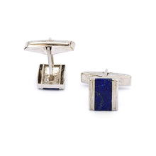 Load image into Gallery viewer, Lapis Lazuli Cufflinks | Silver Cufflinks | Handmade