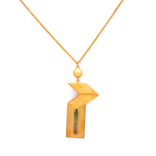 Load image into Gallery viewer, Āhangarī - Silver Gold Plated Tourmaline Necklace