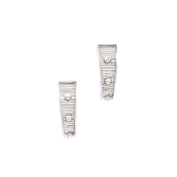 Angular Elegance - Sterling Silver Earrings
