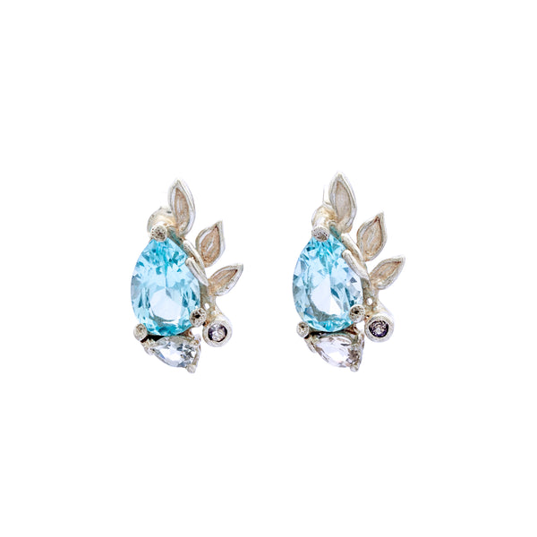 Silver Earrings| Topaz Earrings|