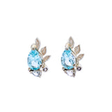 Serenity Droplets - Silver Topaz Earrings