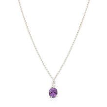 Load image into Gallery viewer, Silver Necklace| Amethyst Necklace