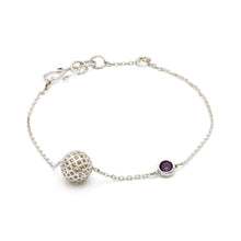 Load image into Gallery viewer, Rang-e-Makli- Amethyst Silver Bracelet