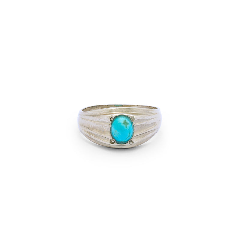 Oceanic Whispers - Natural Turquoise Ring