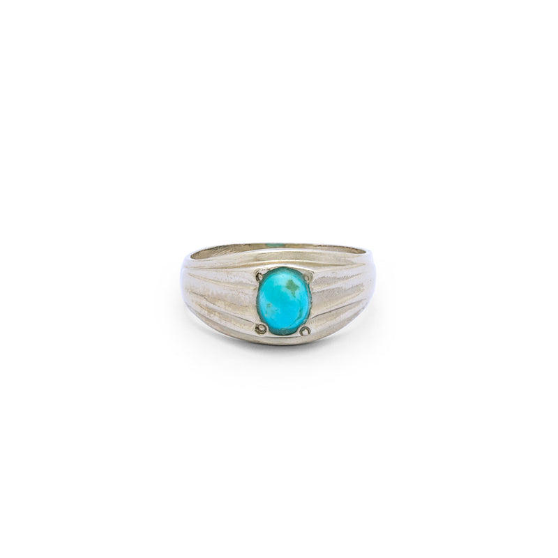 Oceanic Whispers - Natural Turquoise Ring