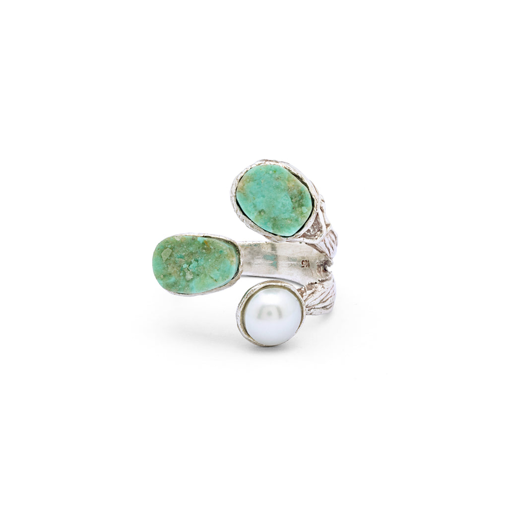 Silver Ring |Turquoise Ring| Pearl Ring