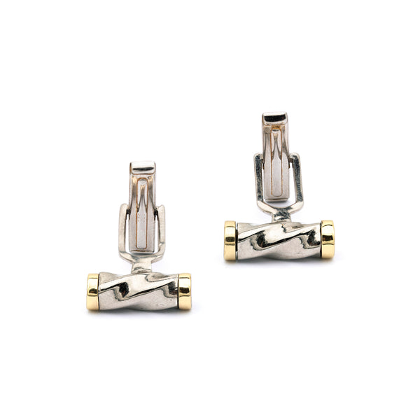 Bihjan - Aventurine Silver Cufflinks for Men