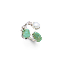 Load image into Gallery viewer, Silver Ring |Turquoise Ring| Pearl Ring
