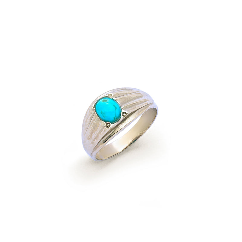Oceanic Whispers - Natural Turquoise Ring