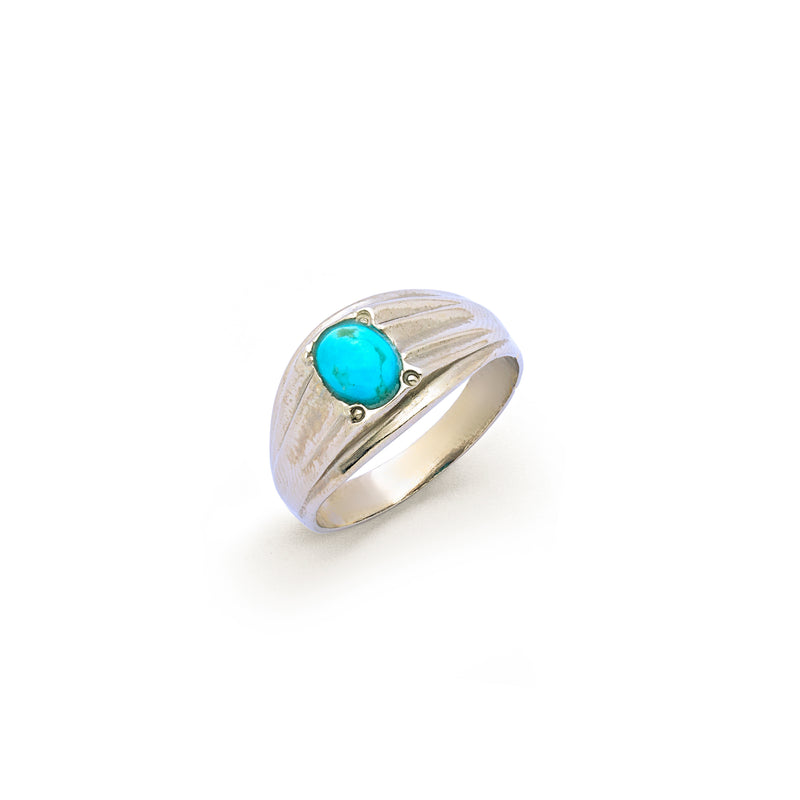 Oceanic Whispers - Natural Turquoise Ring