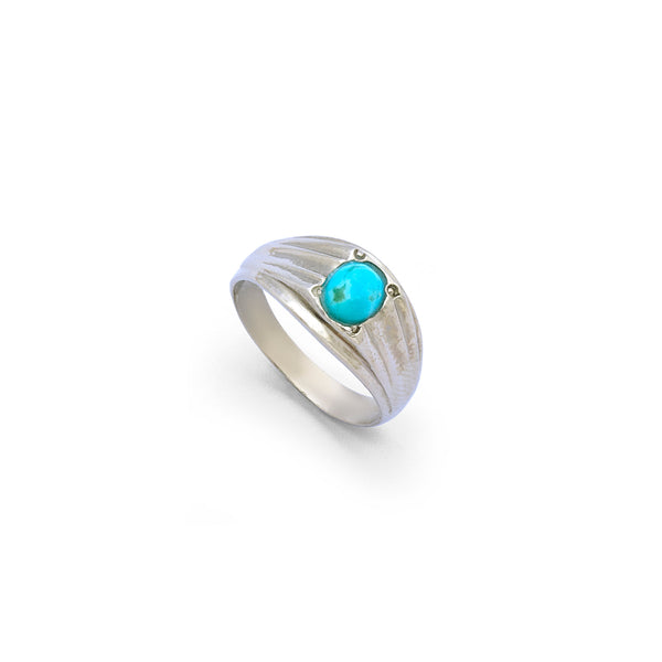 Oceanic Whispers - Natural Turquoise Ring