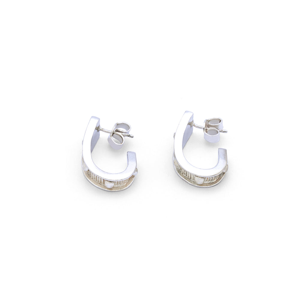 Angular Elegance - Sterling Silver Earrings
