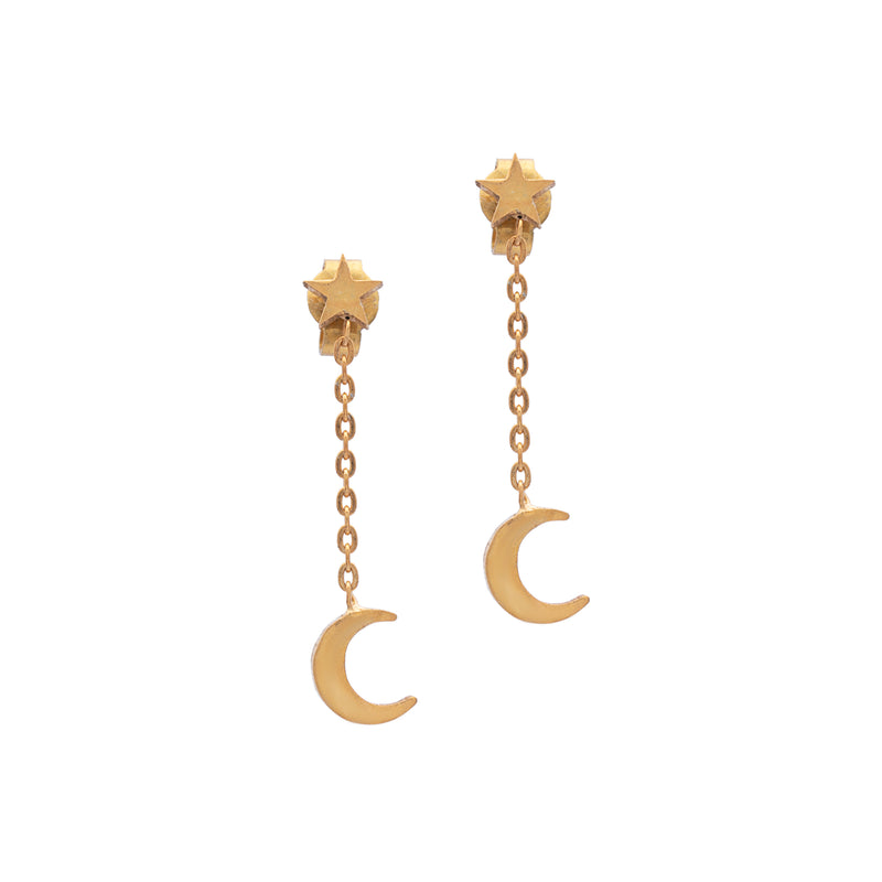 Silver Earrings | Chand Tara Earrings | Pakistan Flag Earrings