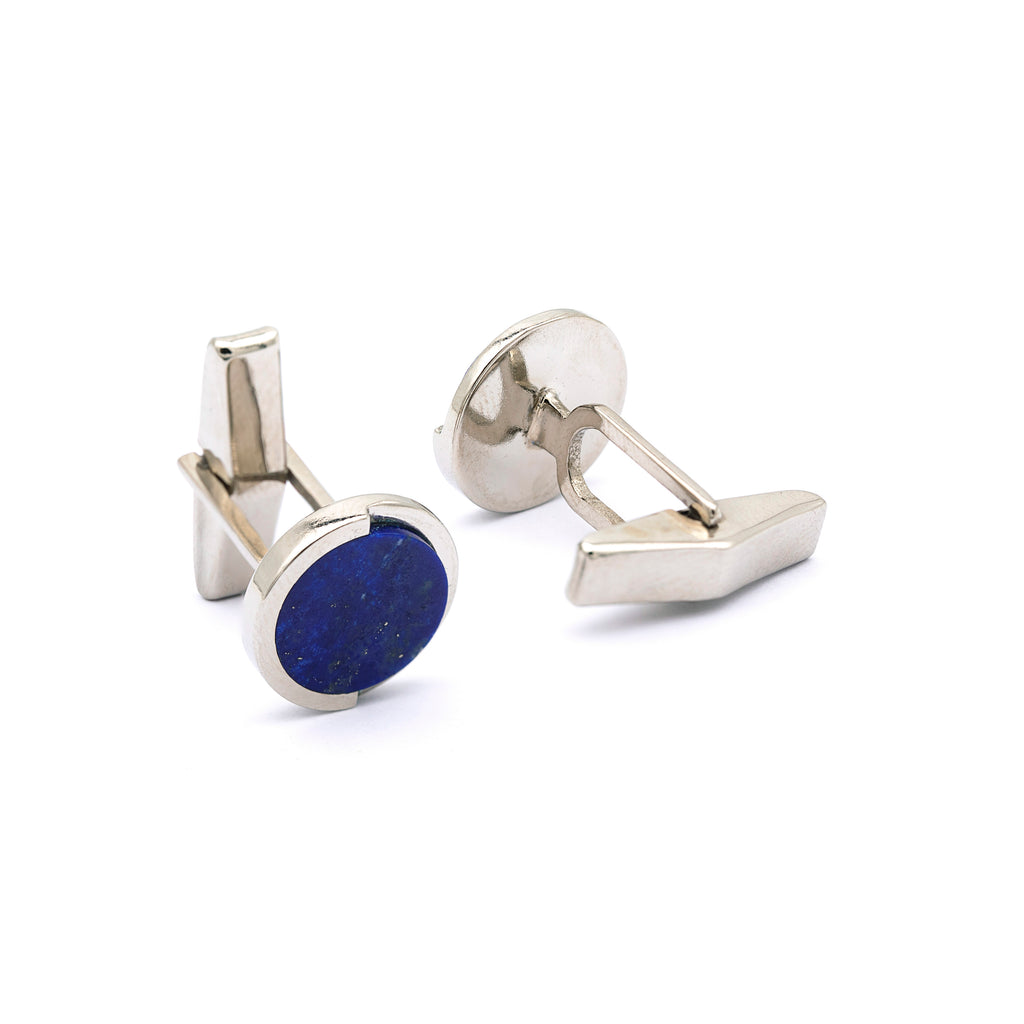 Miran - Lapis Lazuli Silver Cufflinks for Men