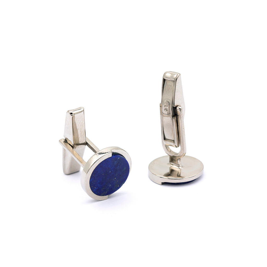 Miran - Lapis Lazuli Silver Cufflinks for Men