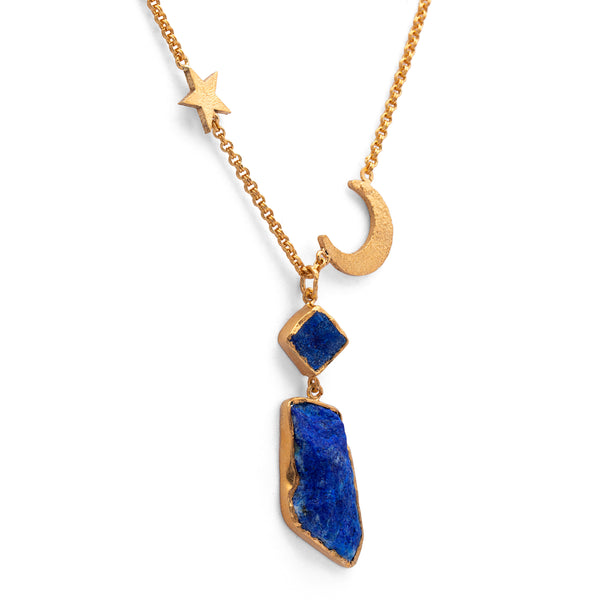 Crystal Pendant - Silver Lapis Lazuli Pendent
