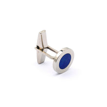 Load image into Gallery viewer, Illustrious Clover - Lapis Lazuli Silver Cufflinks for Men