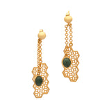 Lustrous Linkage Earrings - Natural Serpentine Earrings