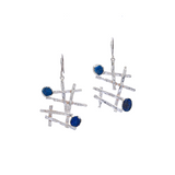 Seashell Kisses - Silver Lapis Lazuli Earrings