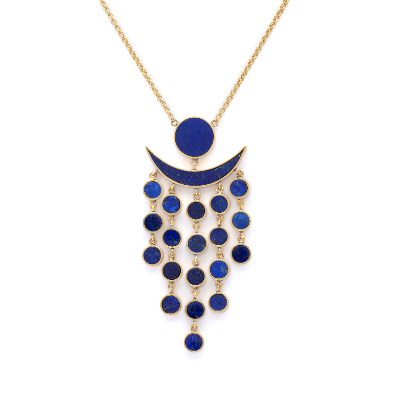 Crystal Crown - Natural Lapis Lazuli Necklace