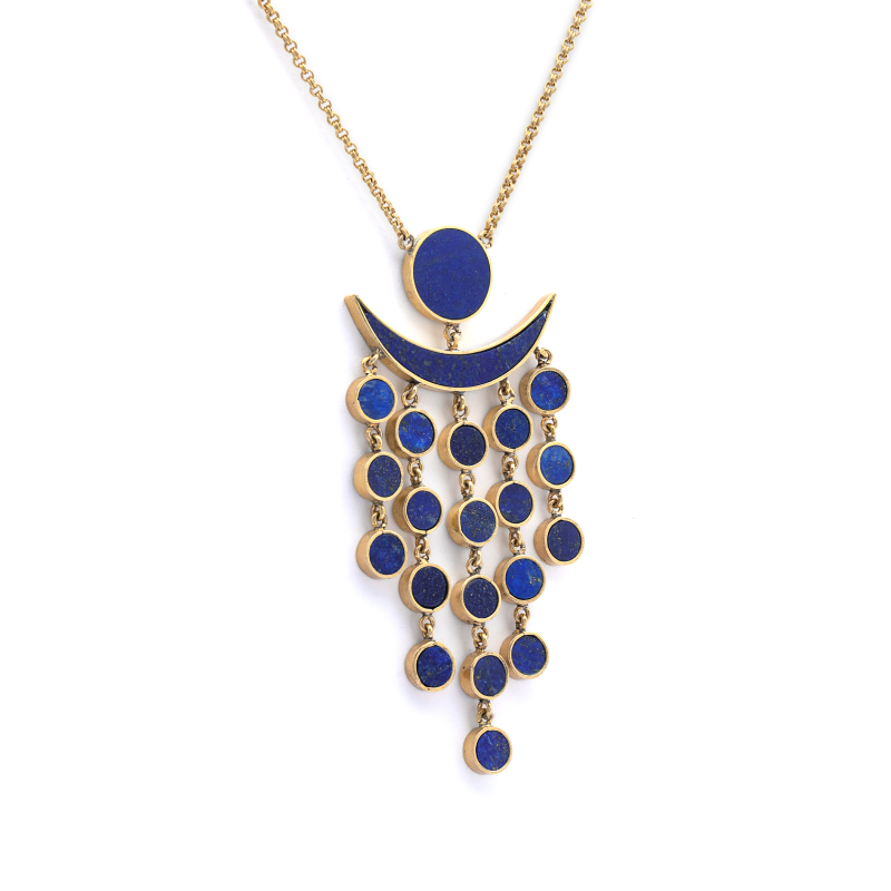 Crystal Crown - Natural Lapis Lazuli Necklace