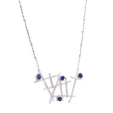 Midnight Garden - Silver Lapis lazuli Necklace