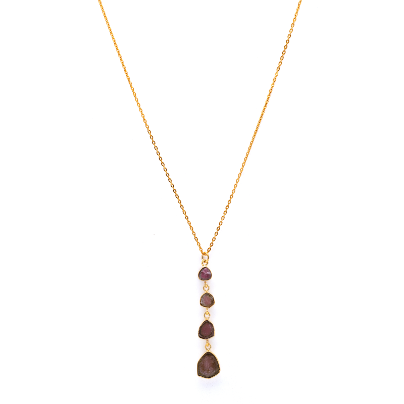 Ethereal Crystal Cascade - Natural Tourmaline Necklace Sale