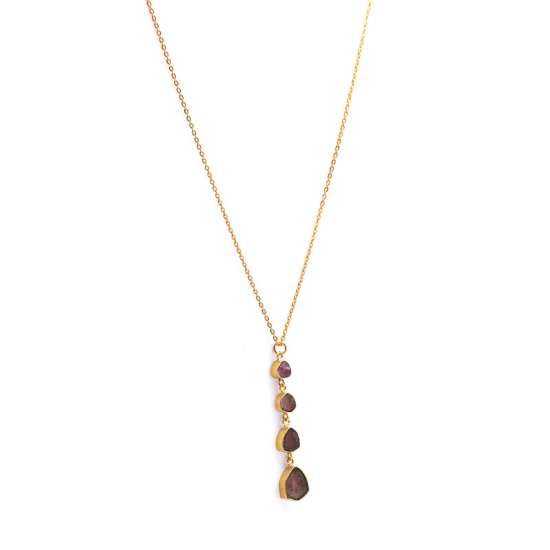 Ethereal Crystal Cascade - Natural Tourmaline Necklace Sale