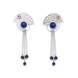 Sunehri Dastan - Silver Lapis Lazuli Earrings