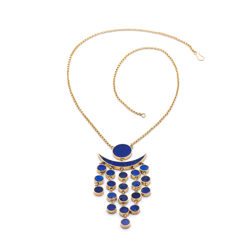 Crystal Crown - Natural Lapis Lazuli Necklace