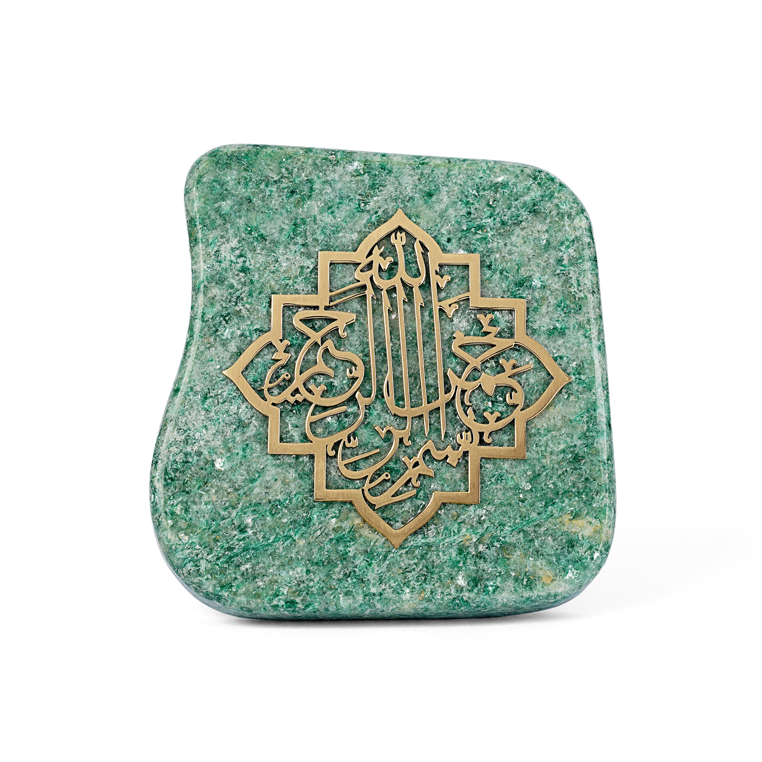 Windowsデスクトップ Fajrian Muhammad Fajr - Bismillah Natural Aventurine Stone Decor | Orah Jewels