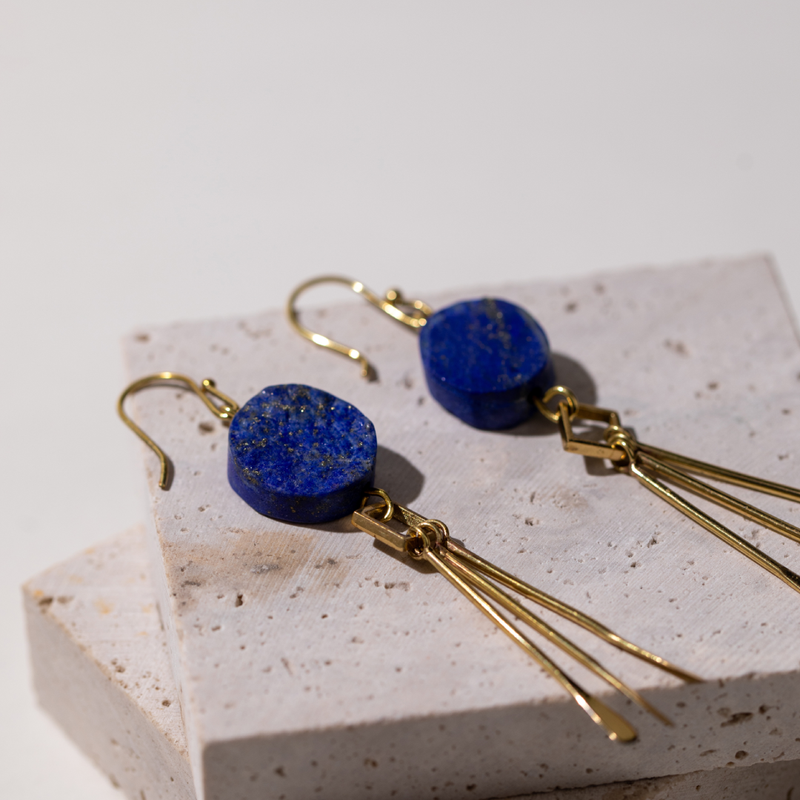 Gulzar - Natural Lapis Lazuli Earrings