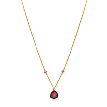 Load image into Gallery viewer, Tourmaline Necklace| Silver Necklace| Gemstone Necklace| Handmade | Gold Plated