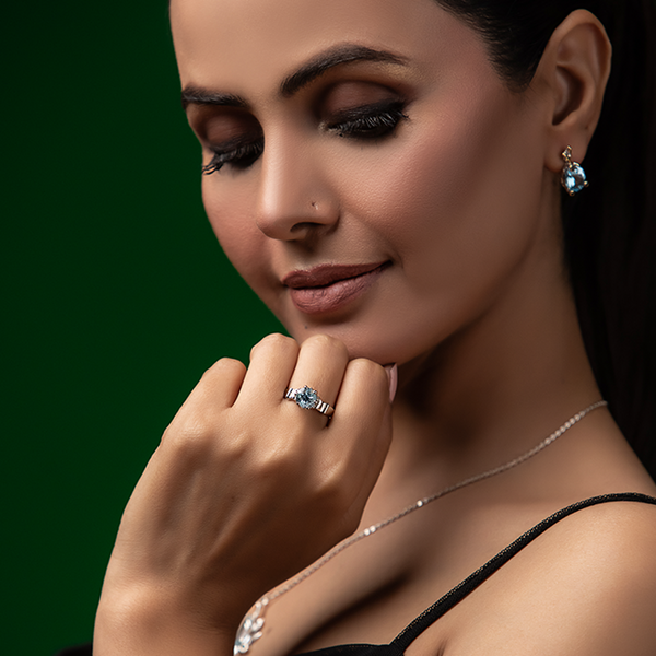 Gul-e-Shaam - Natural Topaz Ring