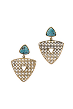 Load image into Gallery viewer, Mystic Mesh - Natural Amazonite Earrings