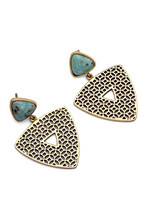 Load image into Gallery viewer, Mystic Mesh - Natural Amazonite Earrings