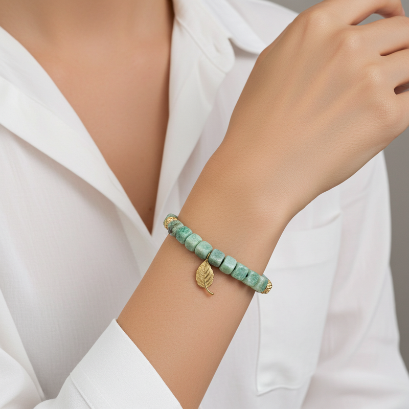 Leaf of Farewell - Natural Aventurine Bracelet