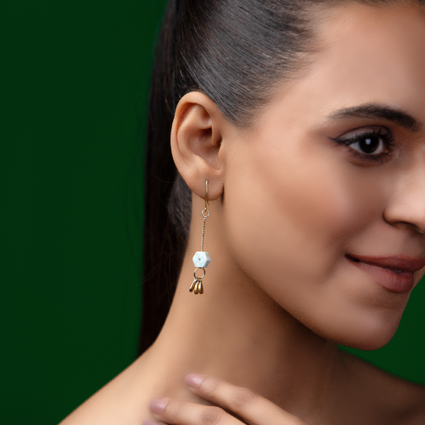 Leher - Natural Amazonite Earrings
