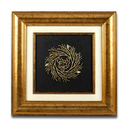 Wall Frame| Wooden Frame| Gemstone Frame| Handmade| Milky Quartz | Black Jasper | Punjabi Calligraphy|