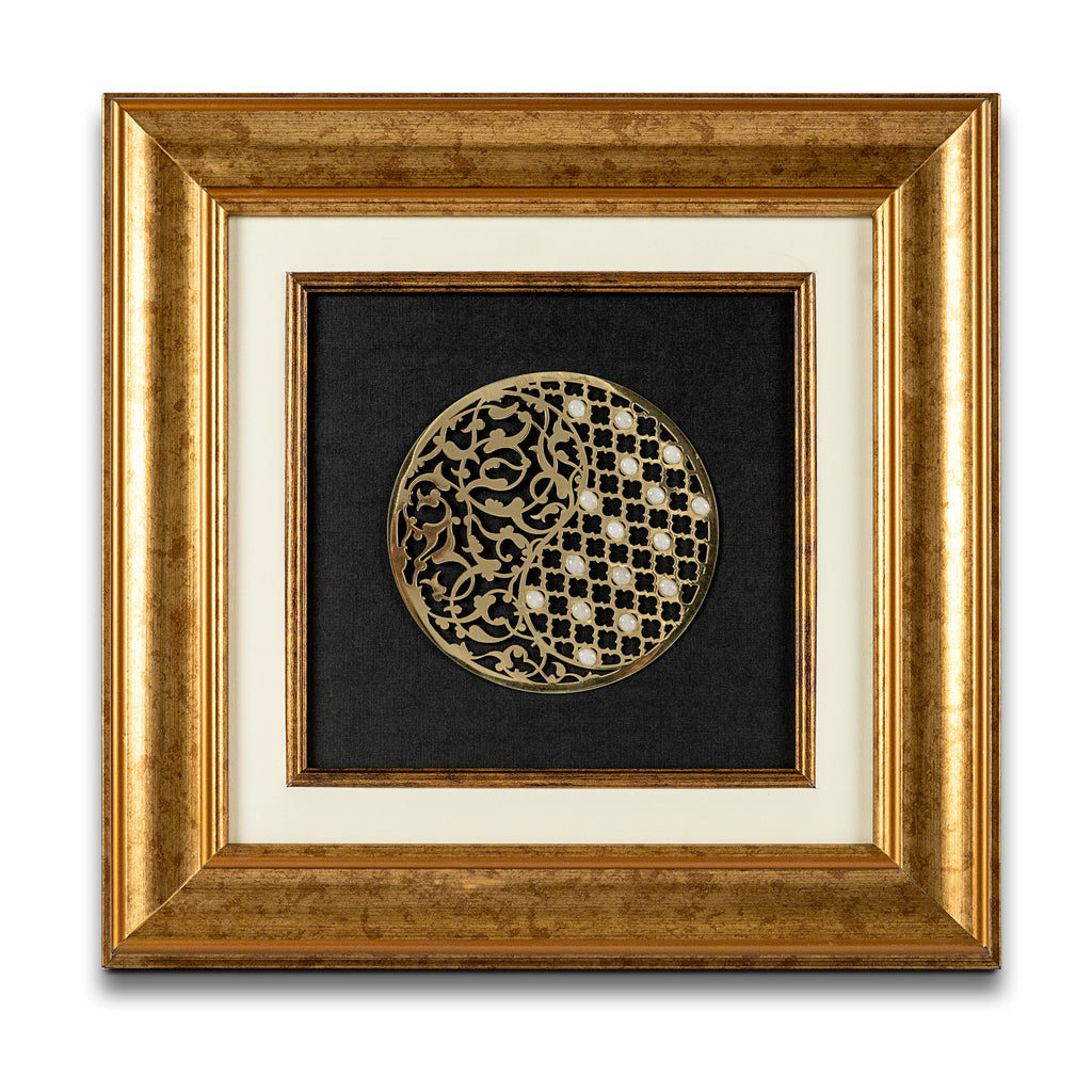 Tara'num Frame| Wooden Frame| Gemstone Frame| Handmade| Milky Quartz| Islamic Calligraphy|