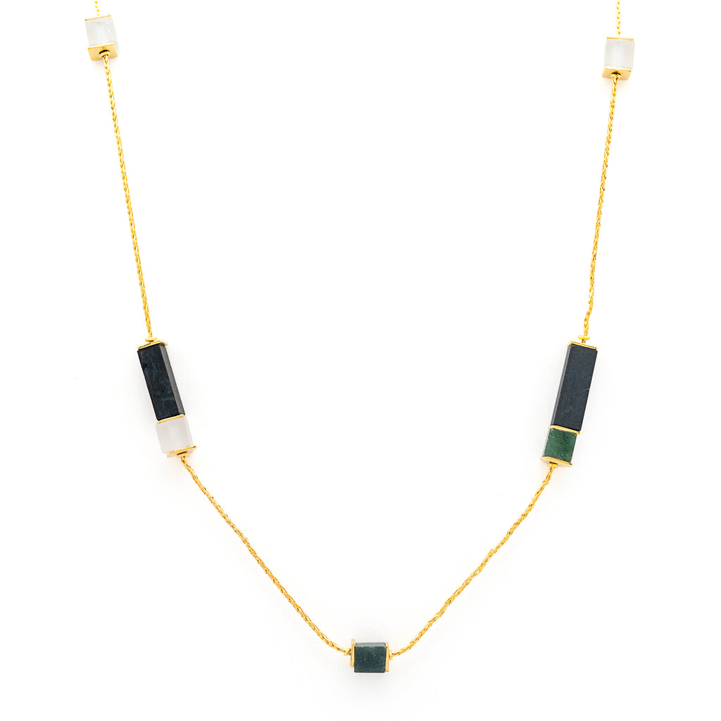 Jasper Necklace - Nephrite Jade And Jasper Necklace