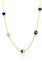 Load image into Gallery viewer, Milky Quartz Necklace| Lapis Lazuli Necklace| Gemstone Necklace| Handmade