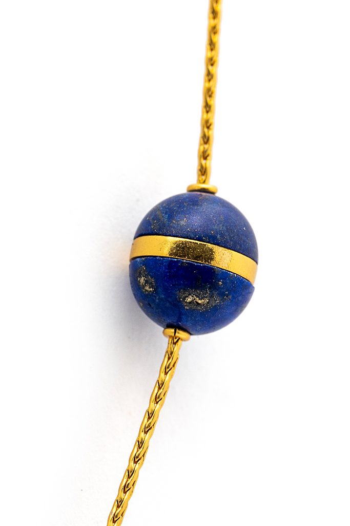 Milky Quartz Necklace| Lapis Lazuli Necklace| Gemstone Necklace| Handmade