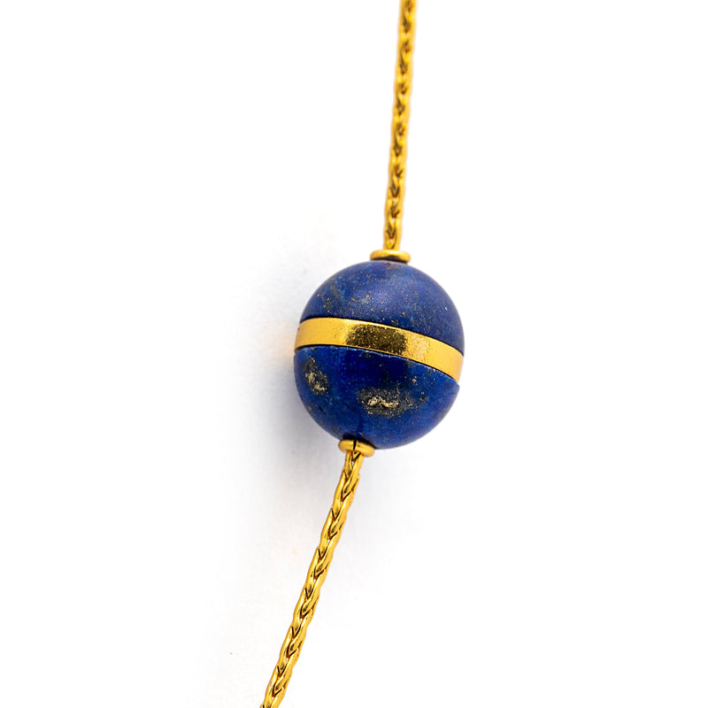 Day & Night Lapis Necklace - Lapis And Quartz Necklace