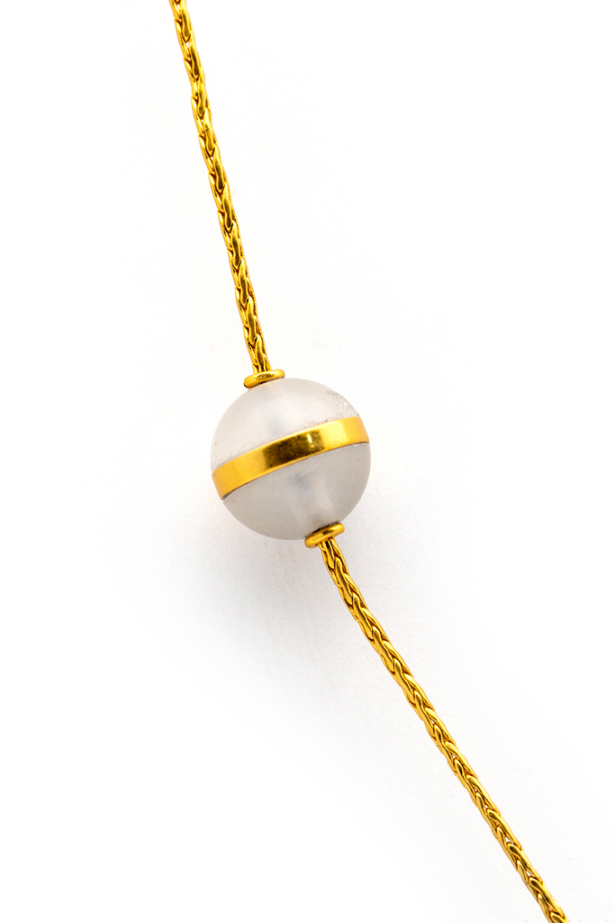 Milky Quartz Necklace| Lapis Lazuli Necklace| Gemstone Necklace| Handmade